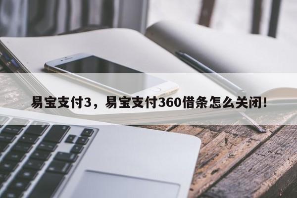 易宝支付3，易宝支付360借条怎么关闭！